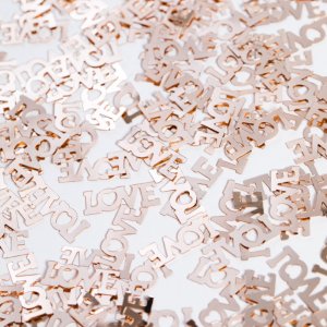 Tischkonfetti - "Liebe" - Ros�gold - 14 Gramm