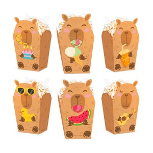 Popcornbecher - Capybara - 6er-Packung Popcornbecher - Capybara - 6er-Packung