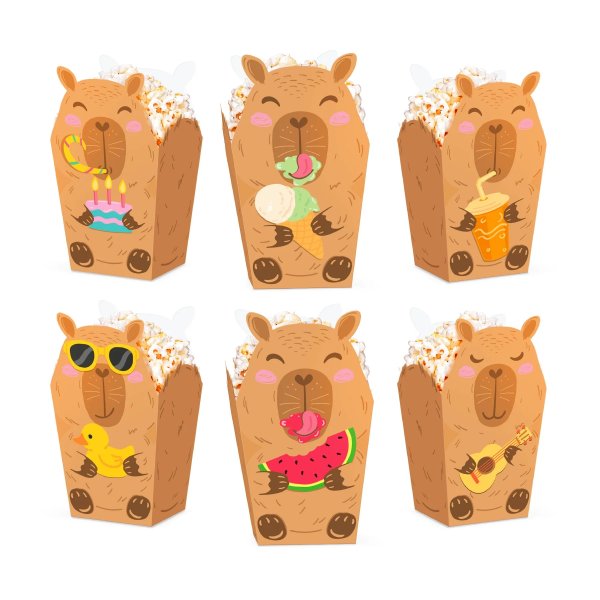Popcornbecher - Capybara - 6er-Packung Popcornbecher - Capybara - 6er-Packung