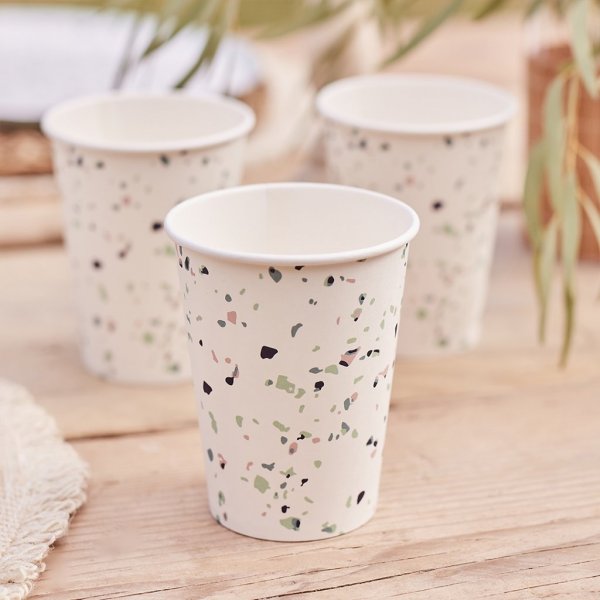 Pappbecher - Terrazzo - 8er-Pack Pappbecher - Terrazzo - 8er-Pack