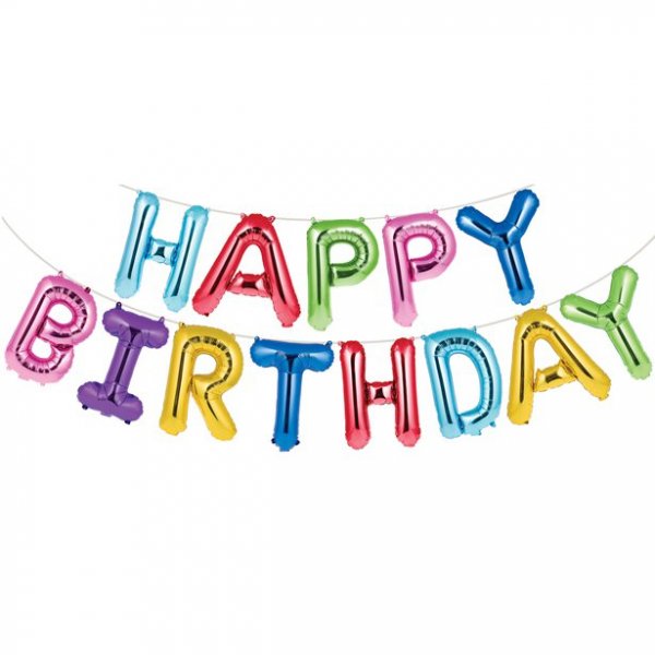 Buchstabenballons - Happy Birthday - Regenbogen Buchstabenballons - Happy Birthday - Regenbogen