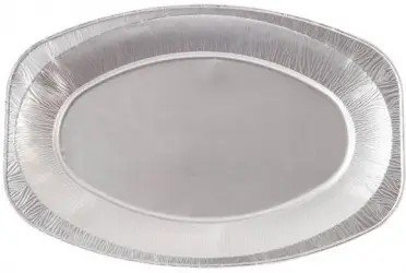 Servierplatte - Metallisch - Silber - ca. 29 x 43 cm - 5er-Pack Servierplatte - Metallisch - Silber - ca. 29 x 43 cm - 5er-Pack