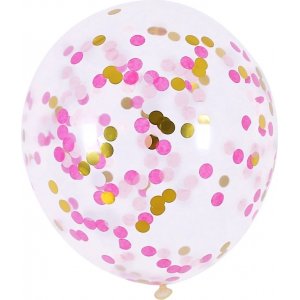 Konfetti-Luftballons - Rosa/Gold - 4er-Pack Konfetti-Luftballons - Rosa/Gold - 4er-Pack