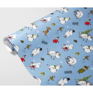 Geschenkpapier - Weihnachtspapier - Mumin - Blau - 4 m x 70 cm Geschenkpapier - Weihnachtspapier - Mumin - Blau - 4 m x 70 cm