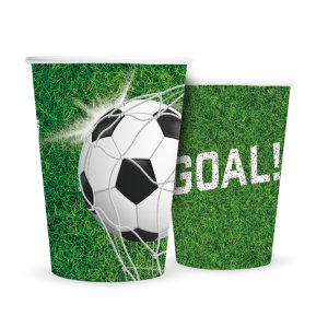 Pappbecher - Fu�ball - Tor! - 33 x 33 cm - 8 St�ck