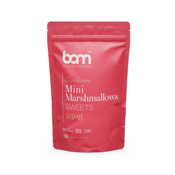 Mini-Marshmallows - Weiß/Rosa - BAM - 250 g Mini-Marshmallows - Weiß/Rosa - BAM - 250 g