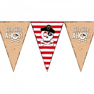 Wimpelgirlande Piraten Hip Hip Ahoi 10 Meter Wimpelgirlande Piraten Hip Hip Ahoi 10 Meter