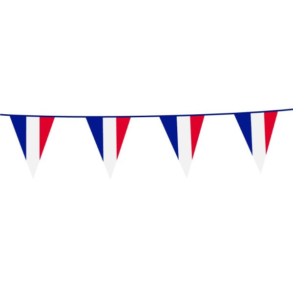 Flaggengirlande - Frankreich - 20 x 30 cm Flaggen - 10 m Flaggengirlande - Frankreich - 20 x 30 cm Flaggen - 10 m
