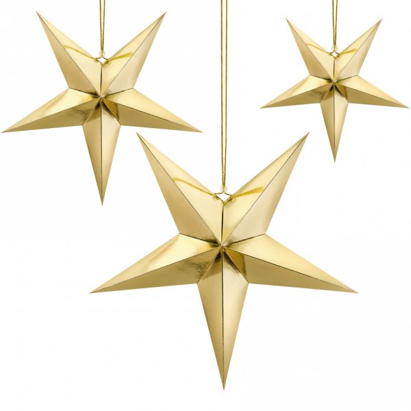 Hngender Stern - Gold