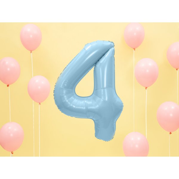 Zahlenballon - Hellblau - 86 cm