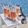 Getrnkebeutel - Mit Strohhalmen und Bndern - Team Bride - 6er-Pack
