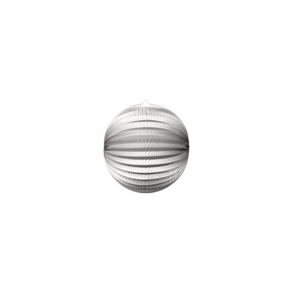 Laterne - Papier - Silbermetallic - 25 cm Laterne - Papier - Silbermetallic - 25 cm