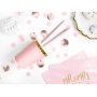 Pappbecher - Rosa - Goldrand - 6er-Pack