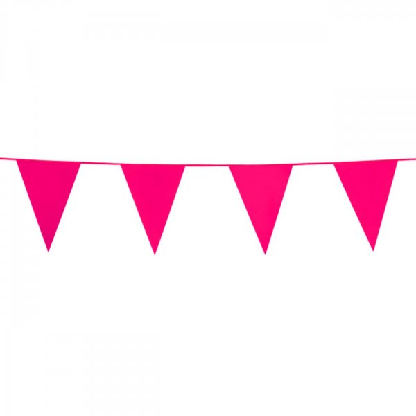 Wimpelkette Rosa 10 m Wimpelkette Rosa 10 m