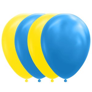 Luftballons - Blau/Gelb - 30 cm - 10er-Packung Luftballons - Blau/Gelb - 30 cm - 10er-Packung