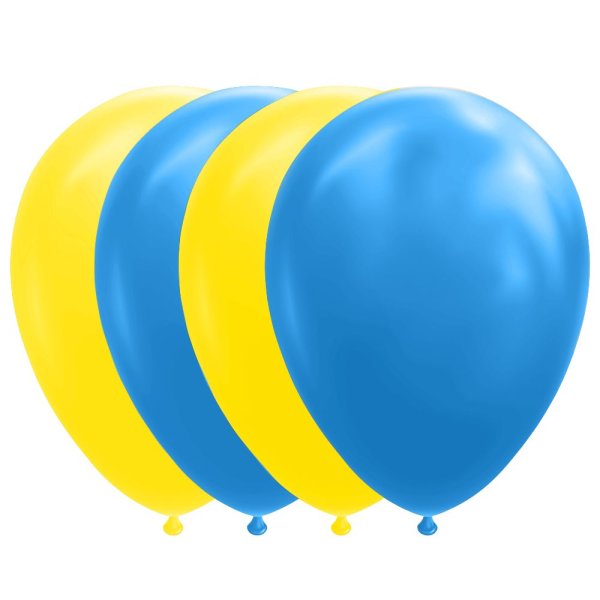 Luftballons - Blau/Gelb - 30 cm - 10er-Packung Luftballons - Blau/Gelb - 30 cm - 10er-Packung