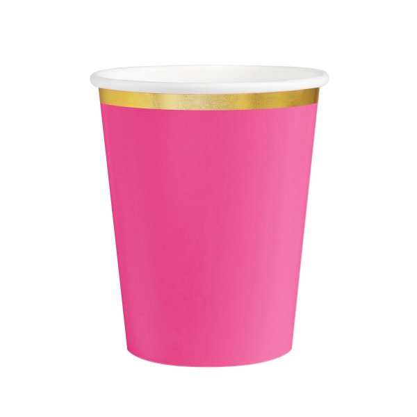 Pappbecher - Pink/Gold - 6er-Pack Pappbecher - Pink/Gold - 6er-Pack