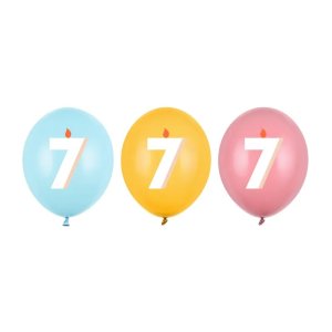 Ballon - 30 cm - Zahlenballon - 50er-Packung - Zahl: 7 Ballon - 30 cm - Zahlenballon - 50er-Packung - Zahl: 7
