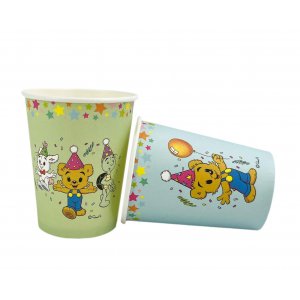 Pappbecher 250 ml - 8 Stück - Grün/Blau - Bamse Party Pappbecher 250 ml - 8 Stück - Grün/Blau - Bamse Party