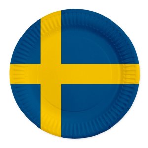 Pappteller - Schweden - 23 cm - 8 Stück Pappteller - Schweden - 23 cm - 8 Stück