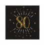 Servietten - 80 Jahre - Schwarz & Gold Servietten - 80 Jahre - Schwarz & Gold