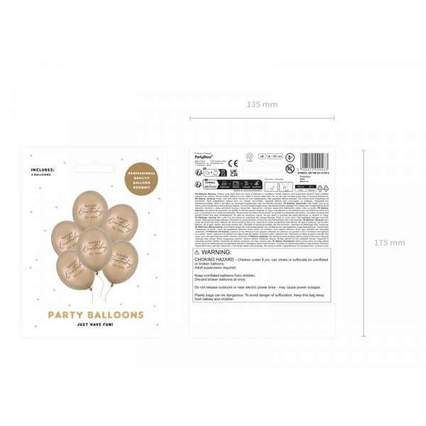 Geburtstagsballons - Metallic-Gold - 30 cm Geburtstagsballons - Metallic-Gold - 30 cm