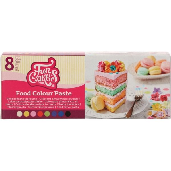 Essbare Nudelfarbe - Multipack - Funcakes - 8 Stk Essbare Nudelfarbe - Multipack - Funcakes - 8 Stk
