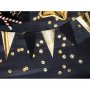 Wimpelgirlande - Mini - Schwarz & Gold - 2,1 m Wimpelgirlande - Mini - Schwarz & Gold - 2,1 m