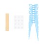 Tortenaufs�tze/Kuchendekoration - Rosetten - Hellblau - 10er-Pack