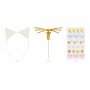 Dress up - Katze - Tiara, Schnurrhaare und Aufkleber - 5er-Pack