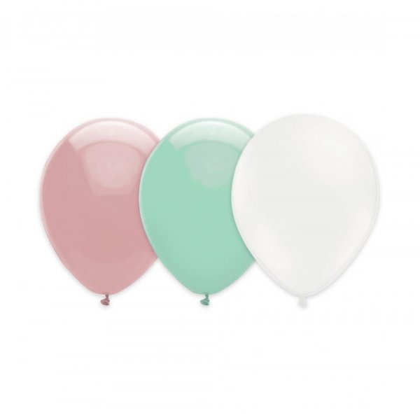 Luftballons - Rosa/Mint/Wei - 15er-Pack
