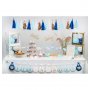 Girlande - Babyparty - Wei�/Hellblau - St�rche