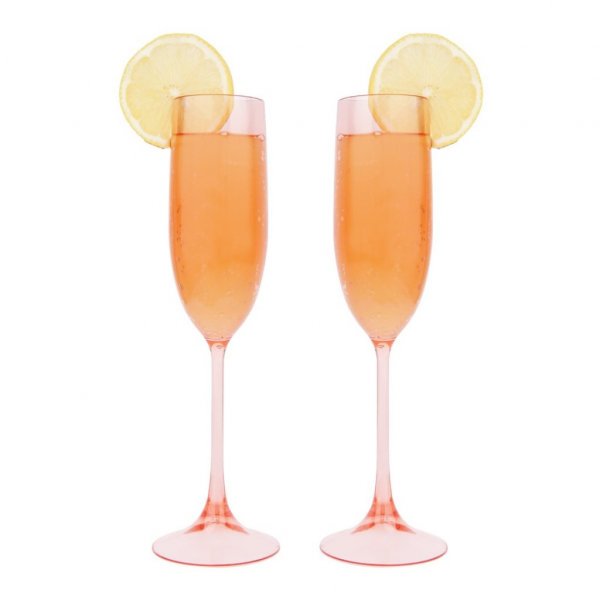 Champagnerglas - Poolside - 2er-Pack - Puderrosa