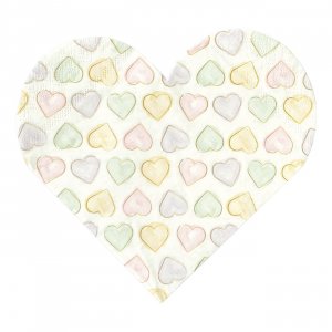 Serviettenherzen Aquarell - 20er-Packung