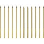 Lange Kuchenkerzen - Gold - 12 St�ck