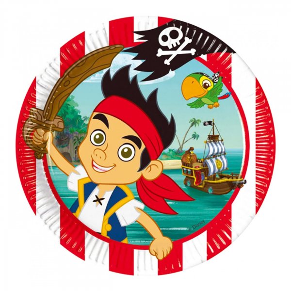Pappteller - Jake und die Piraten - 23 cm - 8er-Packung