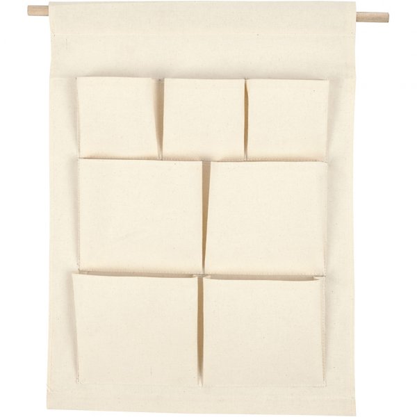 Adventskalender - Hngend mit 7 Taschen - Natur