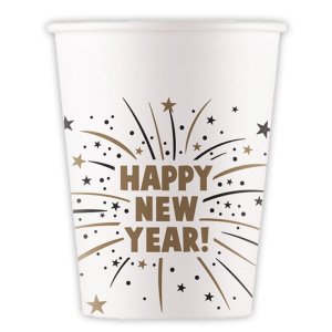 Pappbecher - Frohes Neues Jahr - 200 ml - 8er-Packung Pappbecher - Frohes Neues Jahr - 200 ml - 8er-Packung