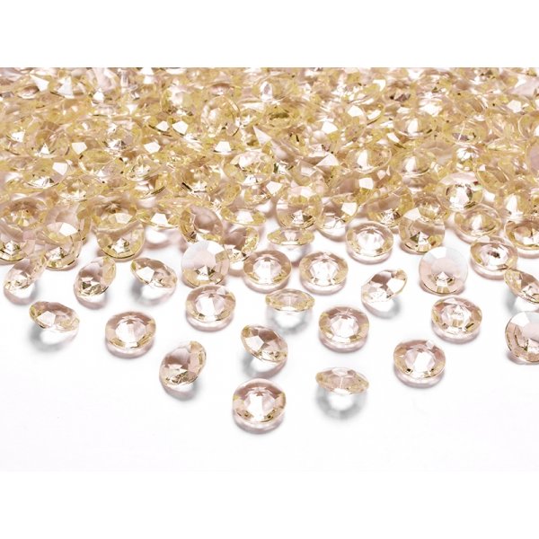 Diamant-Konfetti - 12 mm - Aprikose - ca. 100 Stck