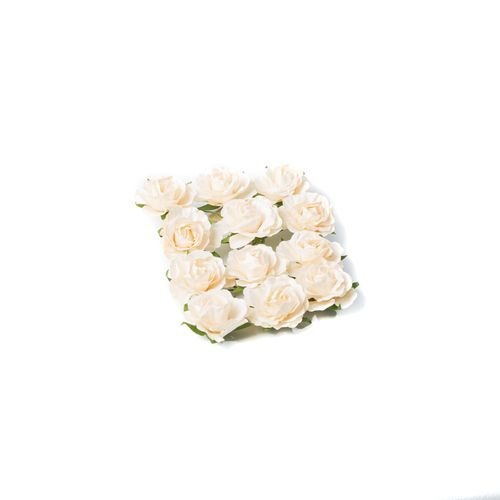 Papierrosen - Weiß - 12er-Packung Papierrosen - Weiß - 12er-Packung