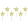 Kuchenspieer - Sterne - Goldglitter - 6er-Pack