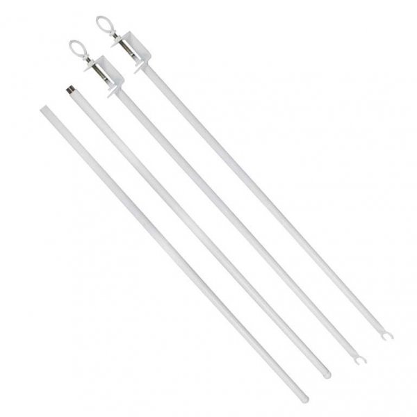 Tischstange mit Klemme - Metall - Wei