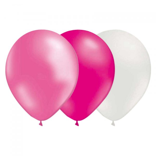 Luftballons - Mix - Hellrosa/Pink/Wei - 15er-Pack