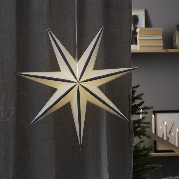 Weihnachtsstern - RANDI 75 cm - Weiß/Grau Weihnachtsstern - RANDI 75 cm - Weiß/Grau