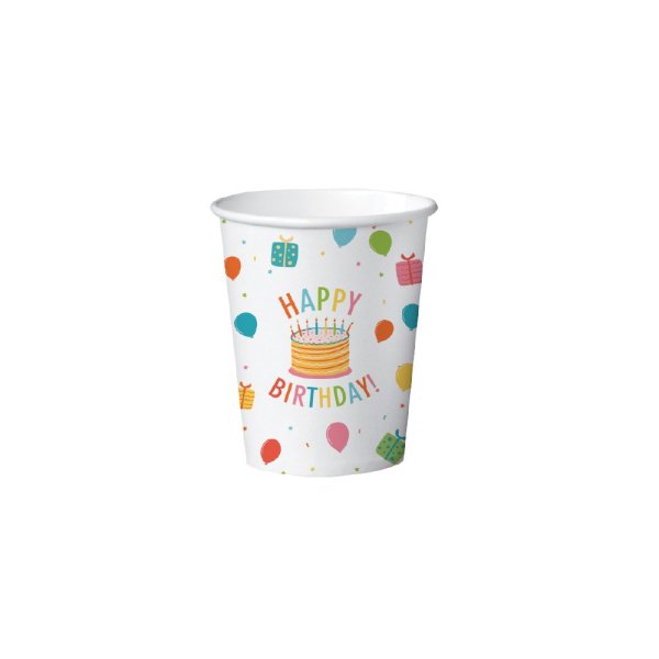 Pappbecher - Happy Birthday Kids - 8er-Packung Pappbecher - Happy Birthday Kids - 8er-Packung