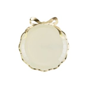 Pappteller - Rosette - Beige/Gold - 6er-Pack Pappteller - Rosette - Beige/Gold - 6er-Pack