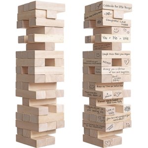 Gästebuch mit Holzklötzen - 51 Stück Gästebuch mit Holzklötzen - 51 Stück