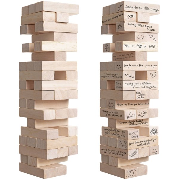 Gästebuch mit Holzklötzen - 51 Stück Gästebuch mit Holzklötzen - 51 Stück
