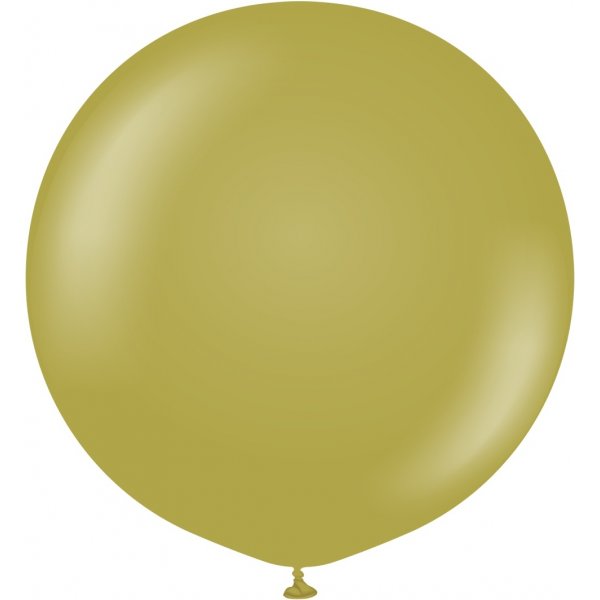 Luftballons einfarbig - Premium 90 cm - Oliv - 2er-Pack