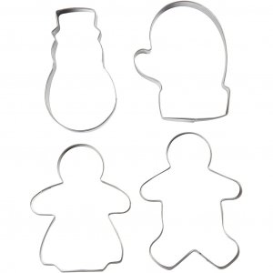 Lebkuchenformen - 4er-Pack - Schneemann/Handschuh/Kaugummi/Alter Mann Lebkuchenformen - 4er-Pack - Schneemann/Handschuh/Kaugummi/Alter Mann